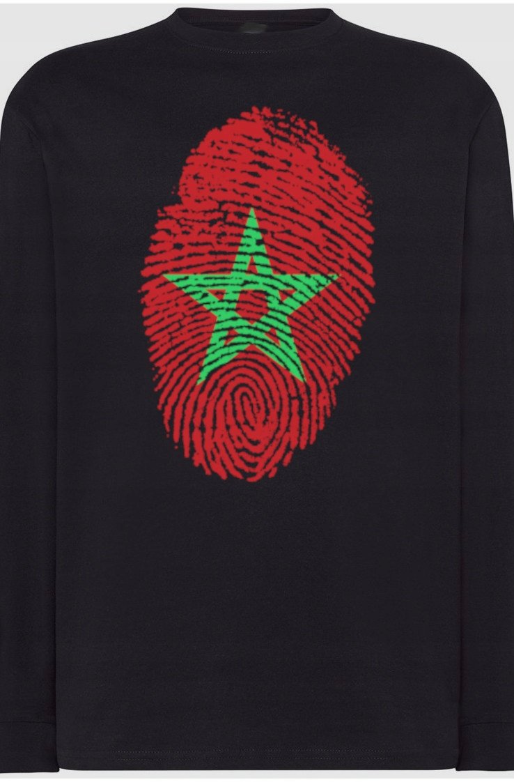 Maroko Męska Bluza Longsleeve Flaga Rozm.M