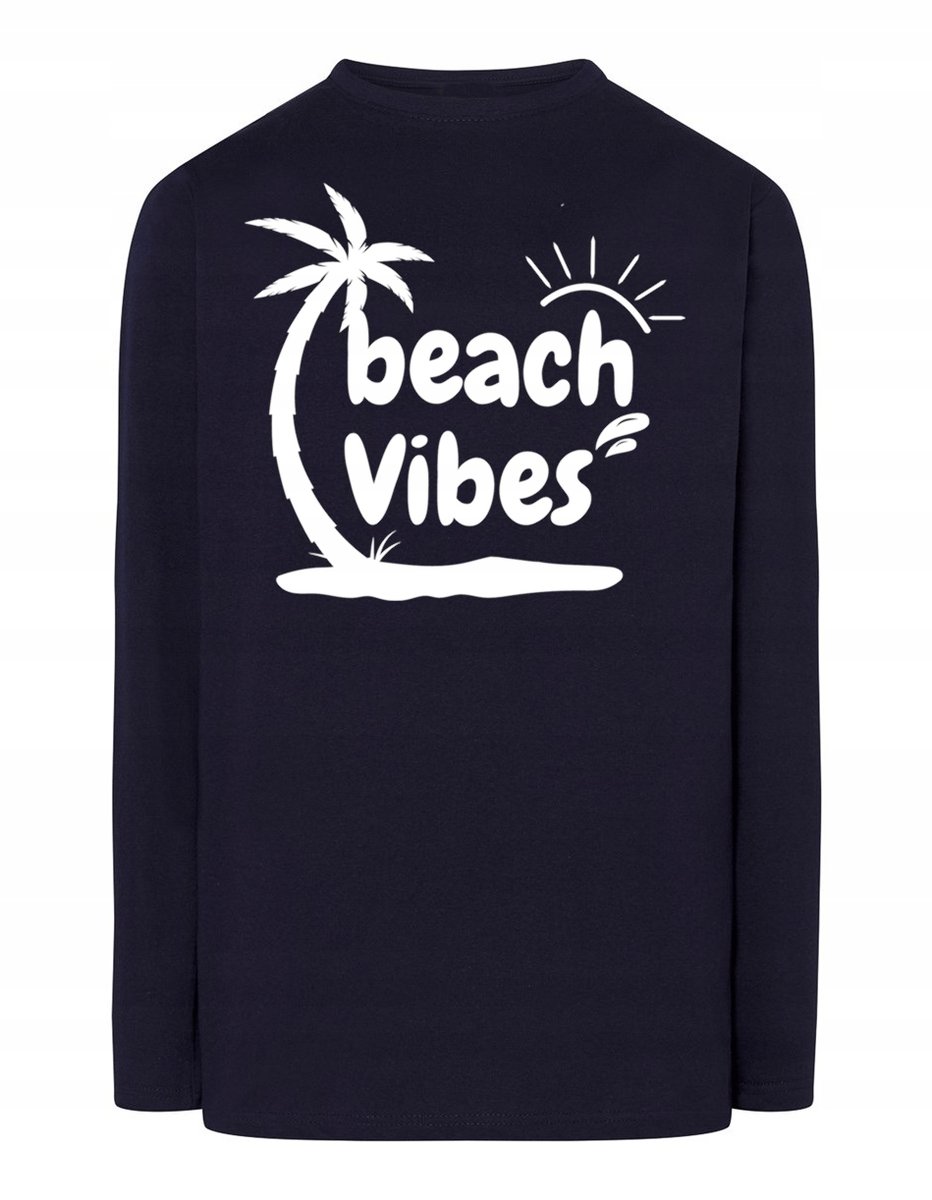 Longsleeve wakacyjny nadruk Beach Vibes r.S
