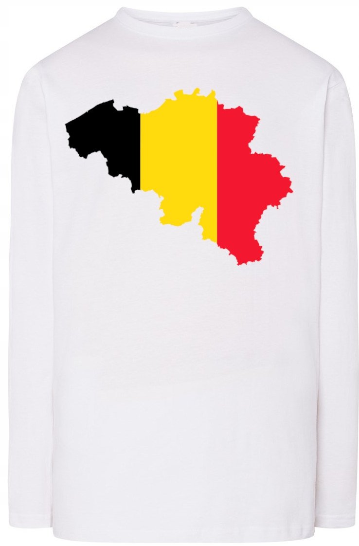 Belgia Męska Bluza Longsleeve Nadruk Rozm.4XL