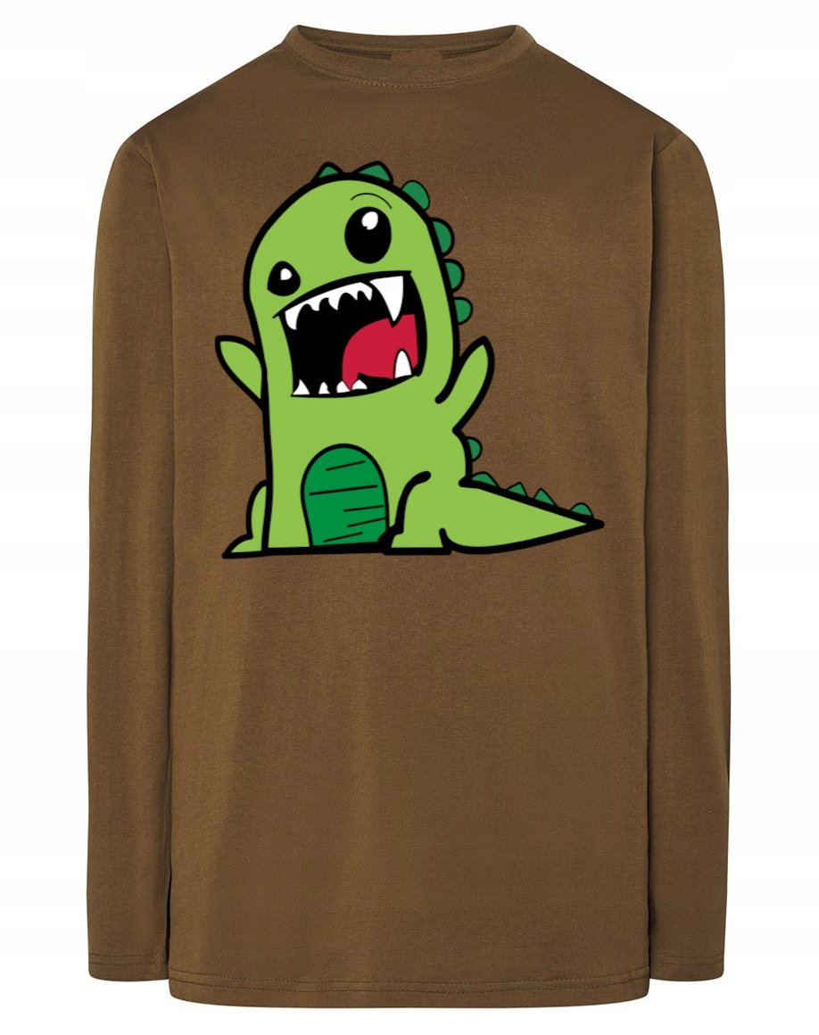 Longsleeve fajny nadruk ZIELONY POTWÓR r.3XL