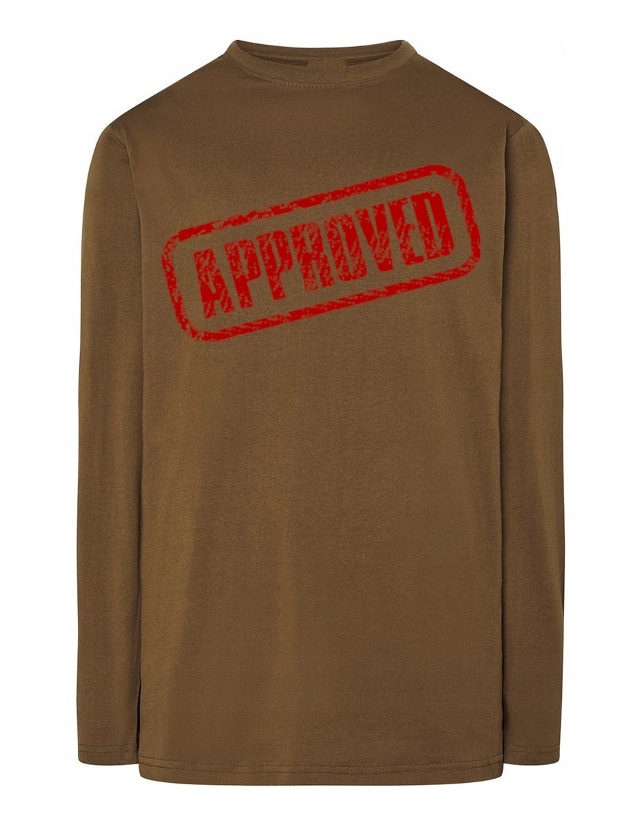 Longsleeve męski nadruk napis APPROVED r.3XL