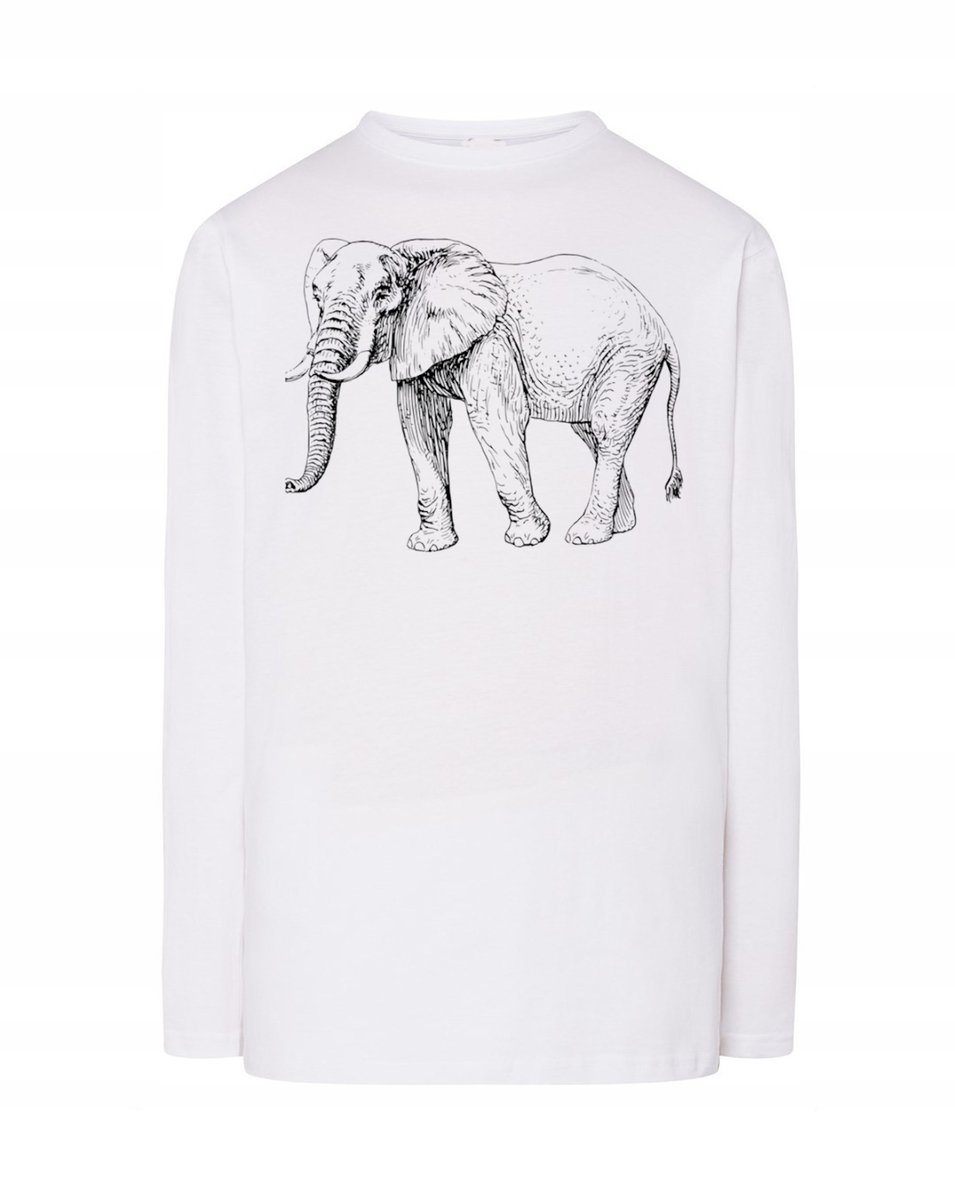 Longsleeve męski nadruk Zwierzę SŁOŃ r.5XL