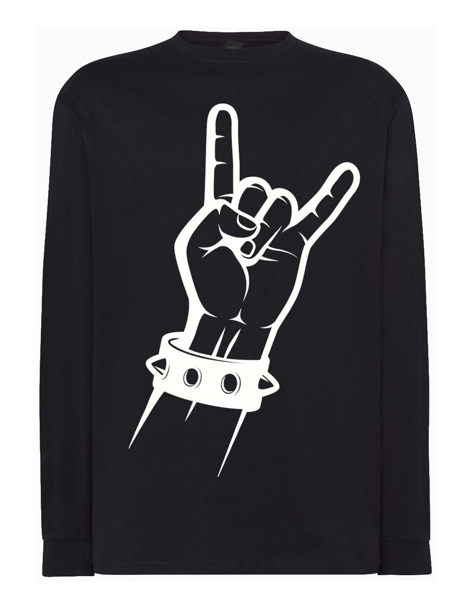 Longsleeve muzyczny nadruk ręka Rock'n Roll r.XXL