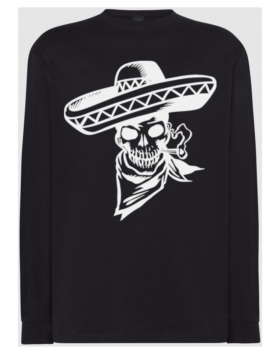 Longsleeve męski nadruk czaszka BANDYTA r.XS