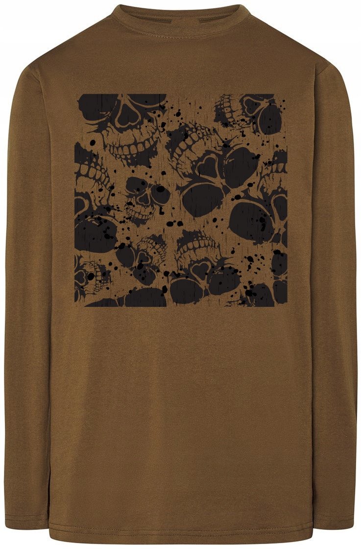 Longsleeve męski nadruk Czaszki Modny Rozm.XS