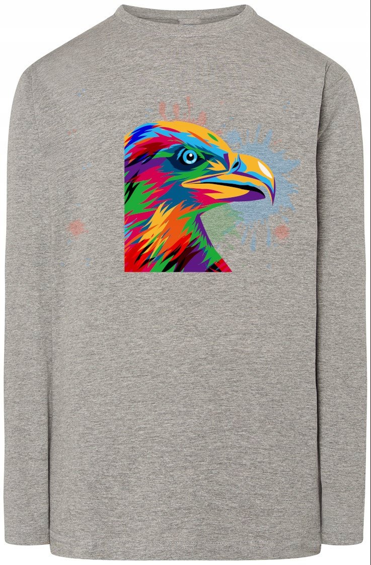 Kolorowy Orzeł Męski Longsleeve Modny Rozm.5XL
