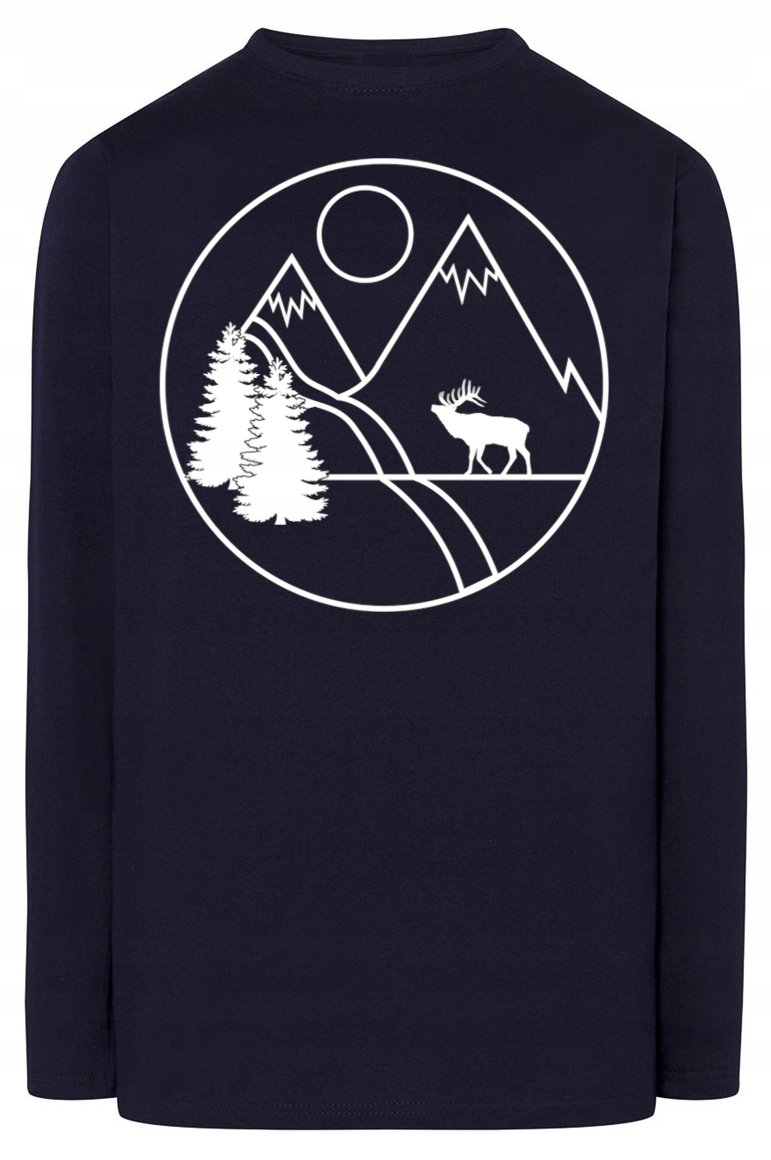 Longsleeve męski nadruk Góry Łoś r.3XL