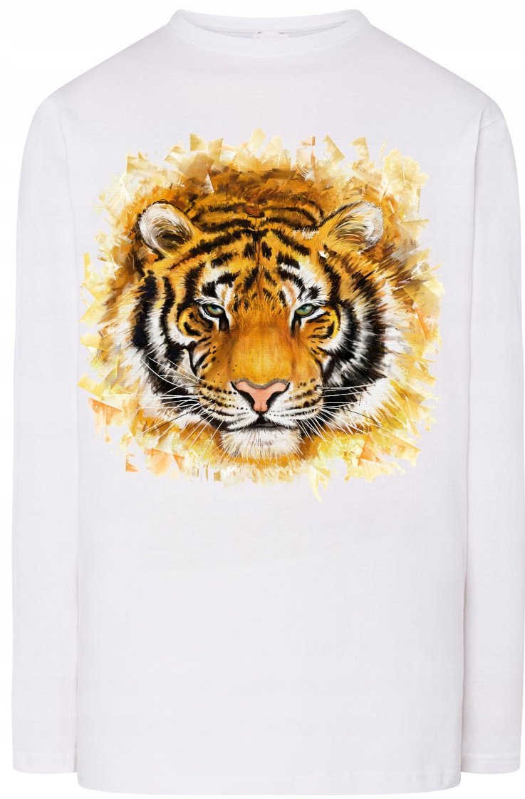 Kolrowy Tygrys Męska Bluza Longsleeve Rozm.M