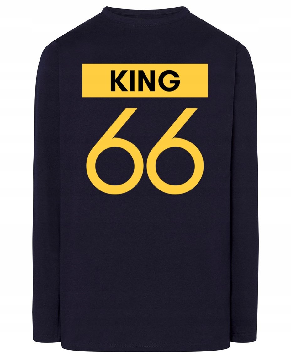Longsleeve męski nadruk KRÓL KING 66 r.S