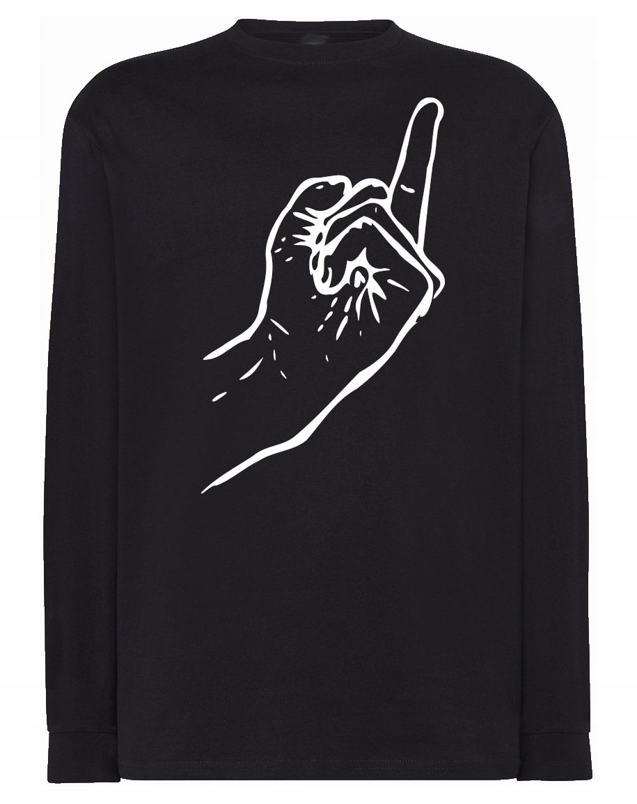 Longsleeve nadruk Środkowy palec FUCK U r.3XL