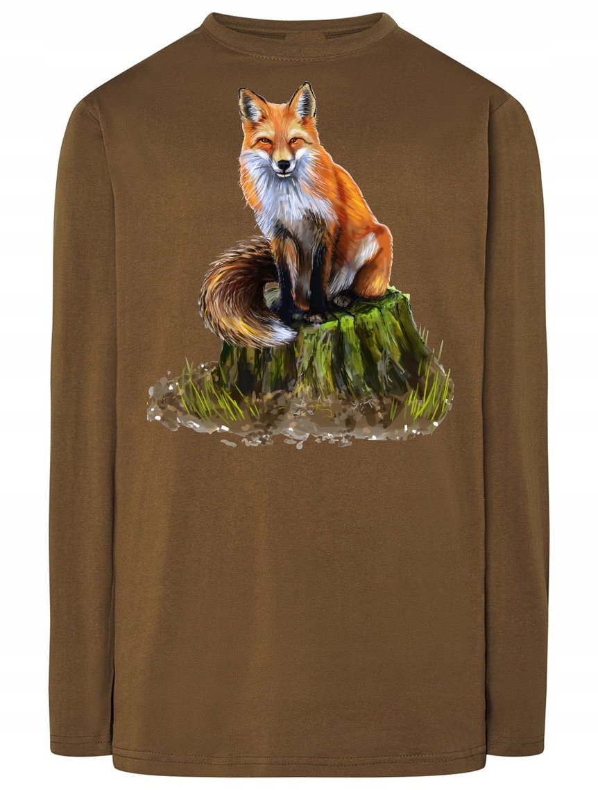 Longsleeve męski nadruk Lis Rozm.XL