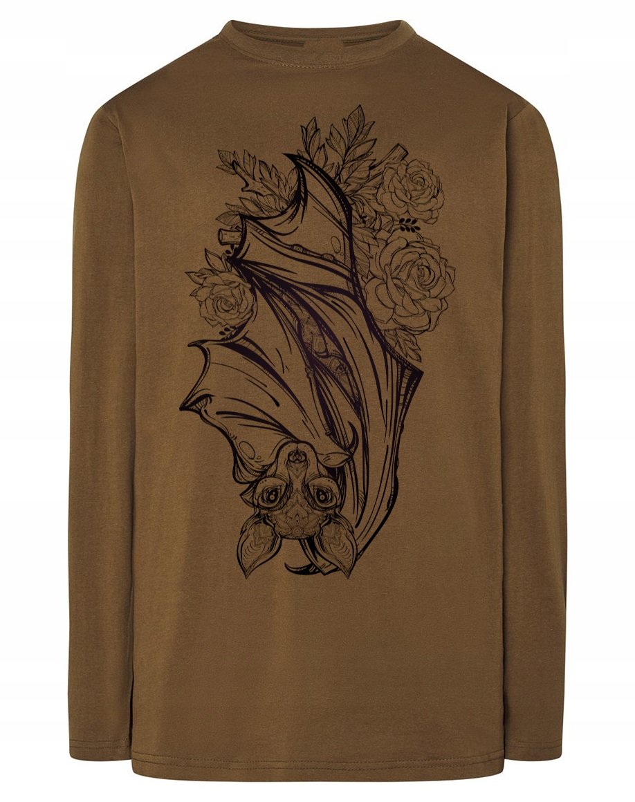 Longsleeve męski fajny nadruk NIETOPERZ r.XXL