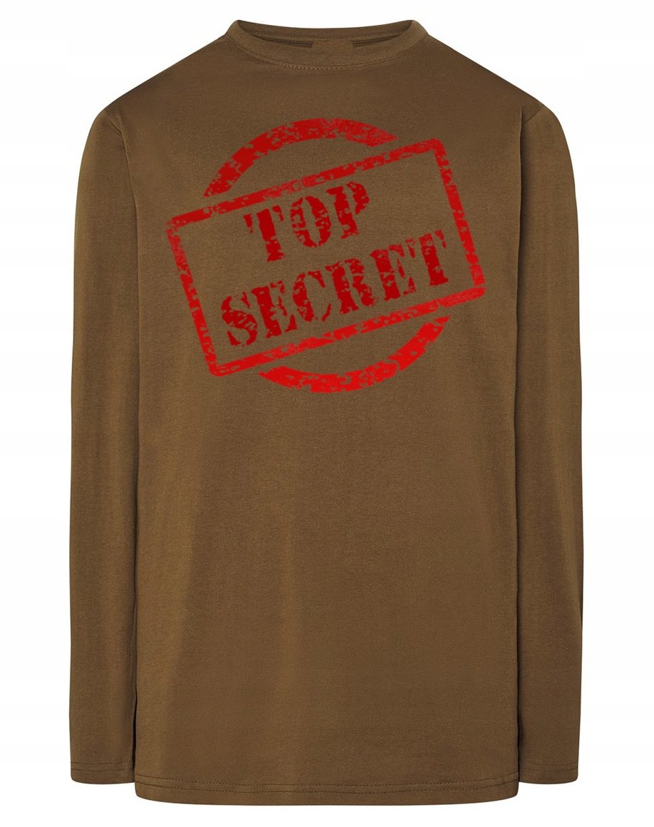 Longsleeve męski nadruk napis TOP SECRET r.XS