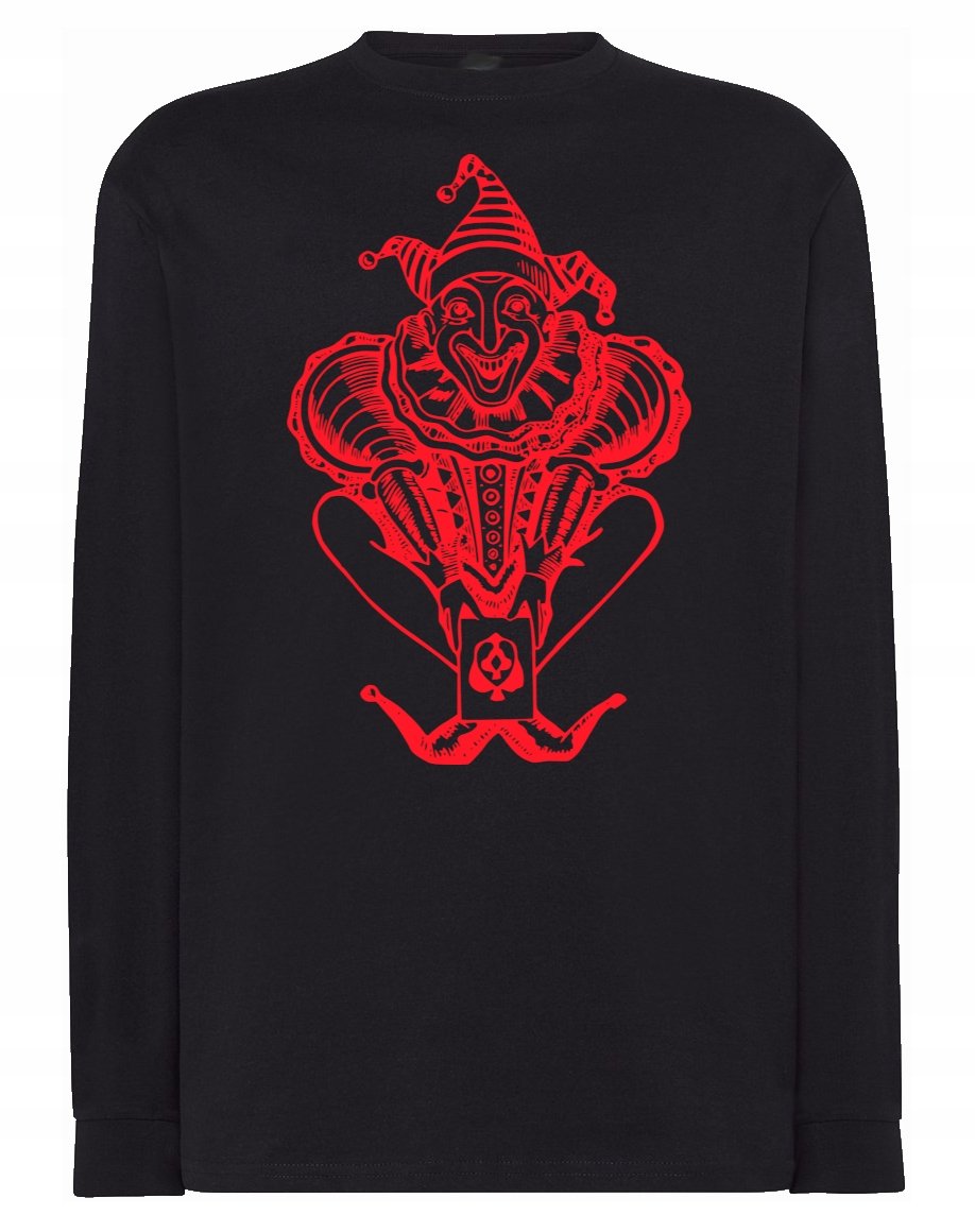 Longsleeve męski nadruk KLAUN JOKER r.5XL