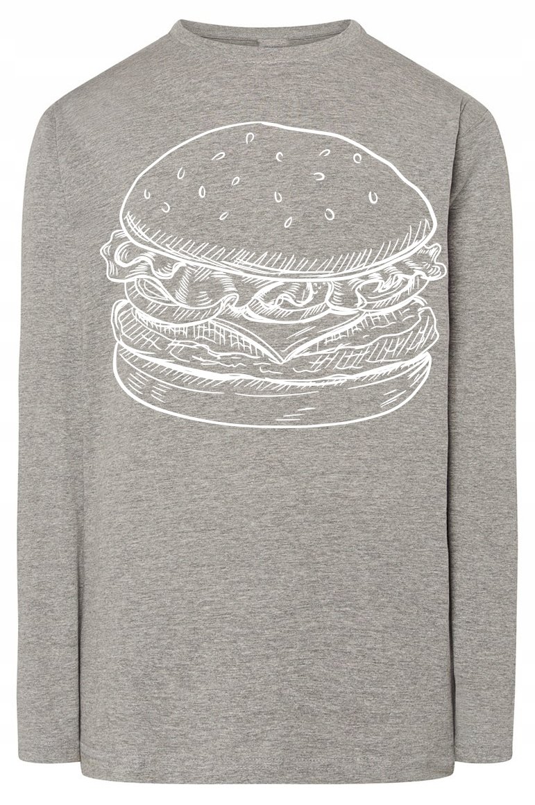 Longsleeve męski fajny nadruk BURGER r.XL