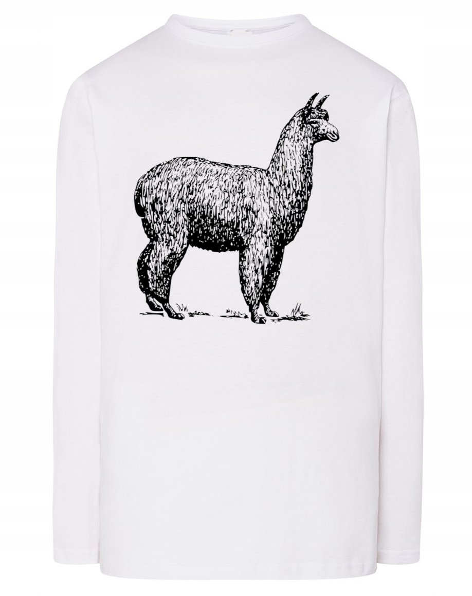 Longsleeve męski nadruk zwierzę LAMA r.M