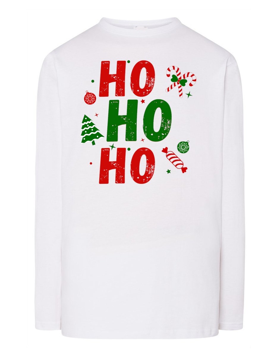 Longsleeve świąteczny nadruk HO HO HO r.S