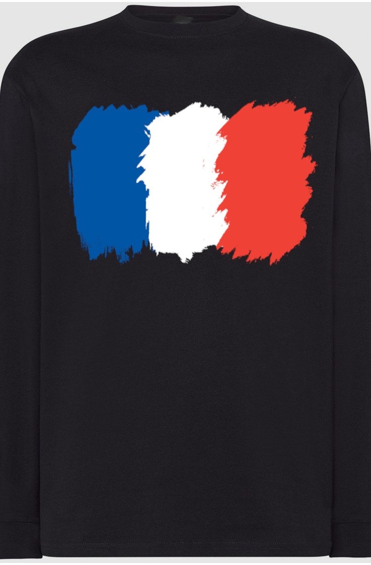 Francja Flaga Męska Bluza Longsleeve Rozm.XS