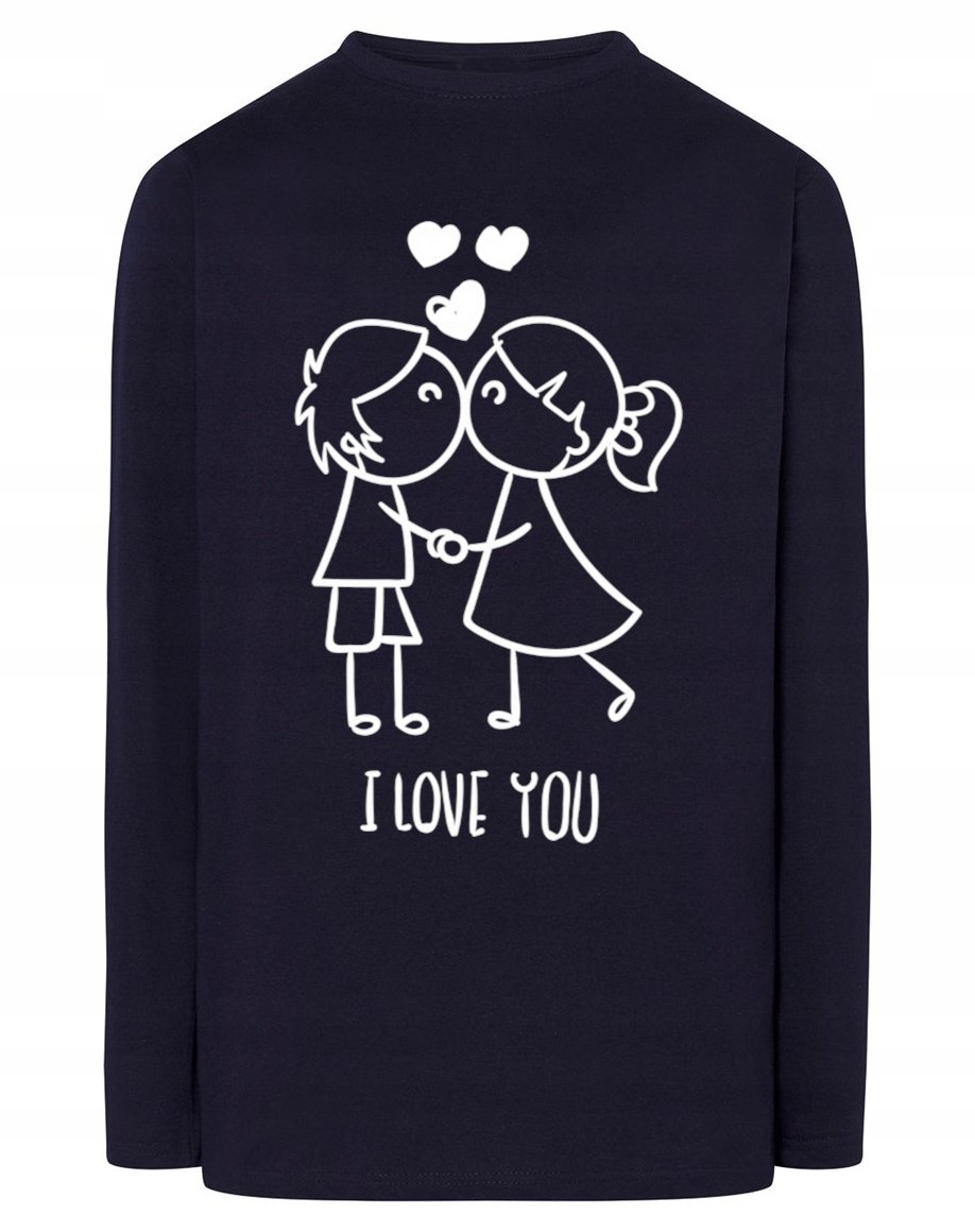 Walentynki Longsleeve męski nadruk Para Miłość XS
