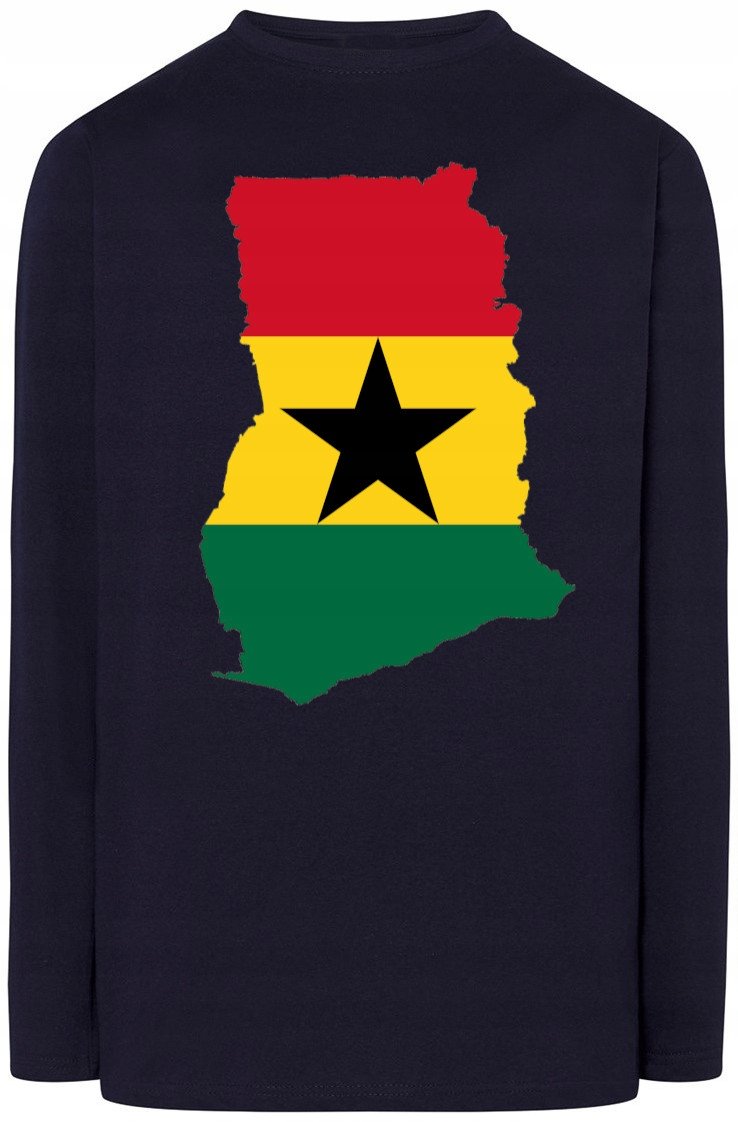 Ghana Flaga Męska Bluza Longsleeve Rozm.4XL