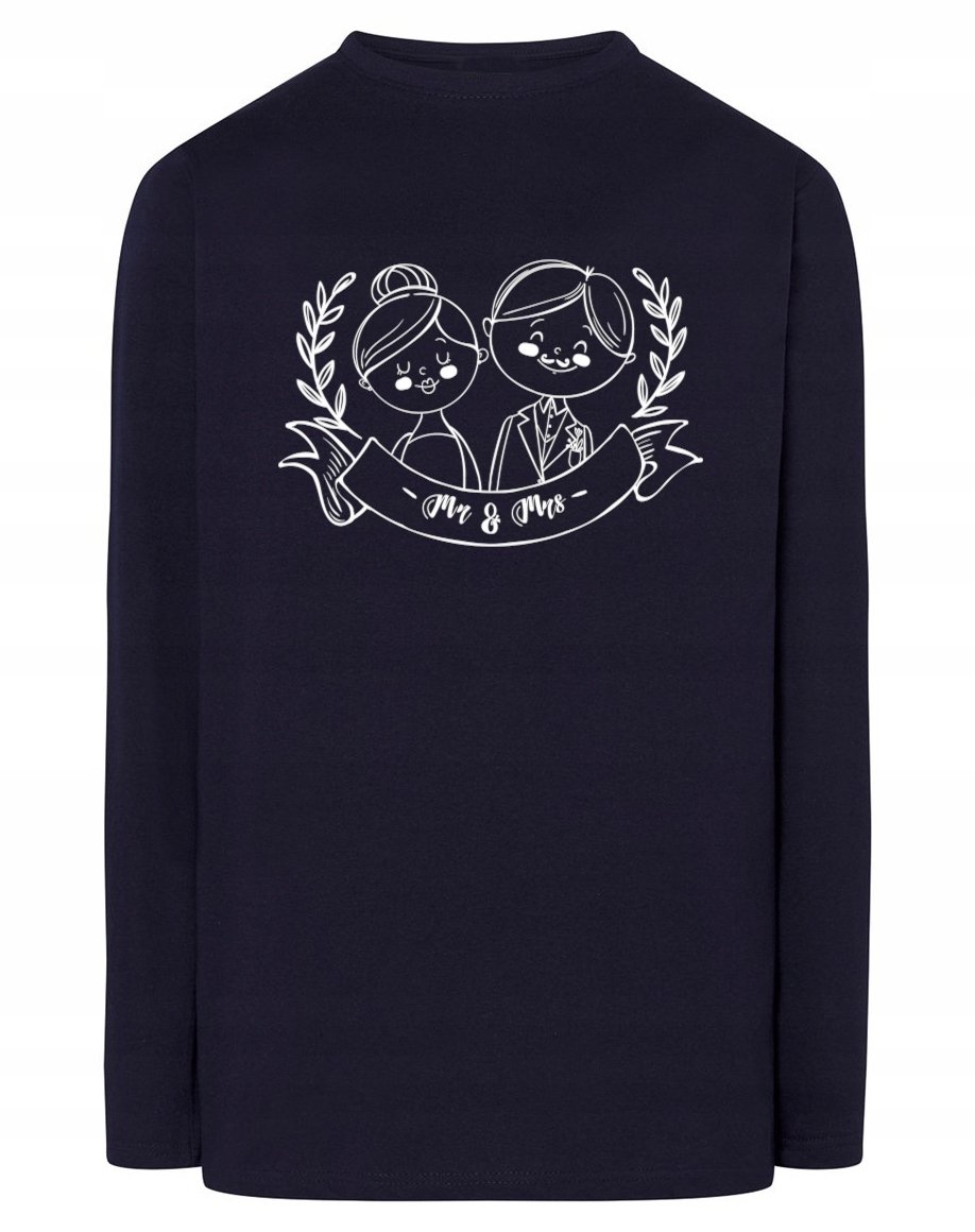 Walentynki Longsleeve nadruk Para Mr Mrs r.S