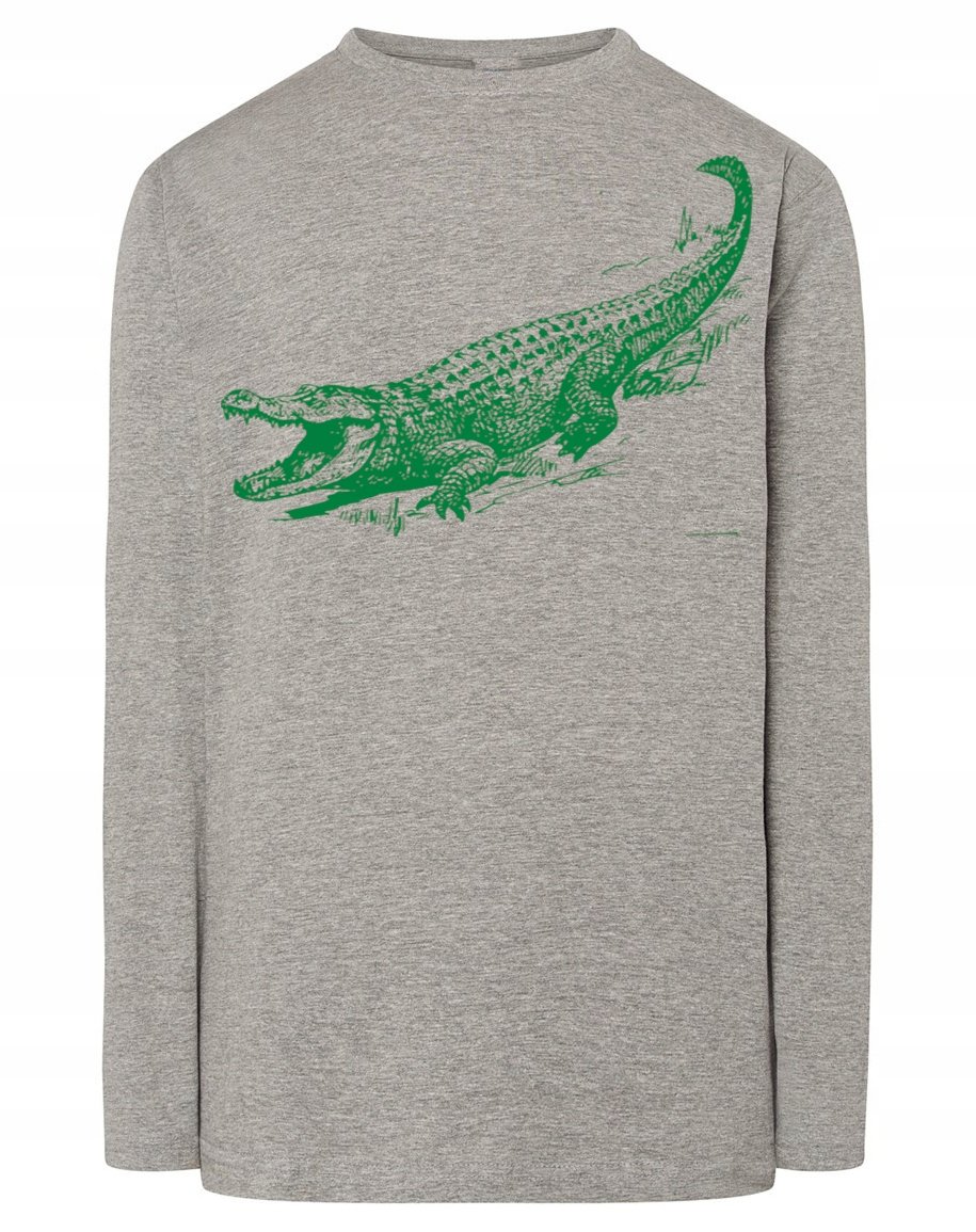 Longsleeve męski nadruk ZWIERZĘ ALIGATOR r.M
