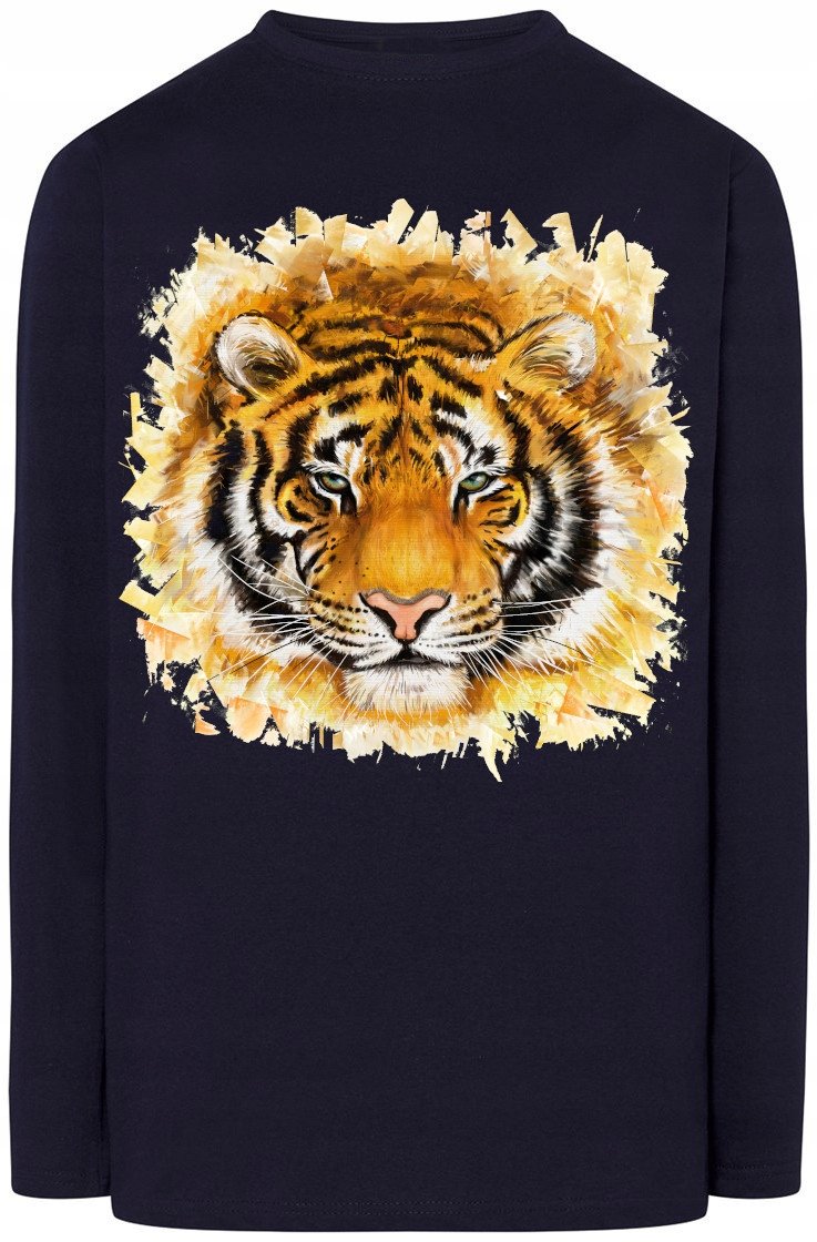 Kolrowy Tygrys Męska Bluza Longsleeve Rozm.XXL