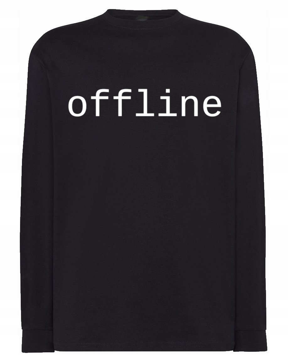 Longsleeve męski nadruk napis OFFLINE r.L