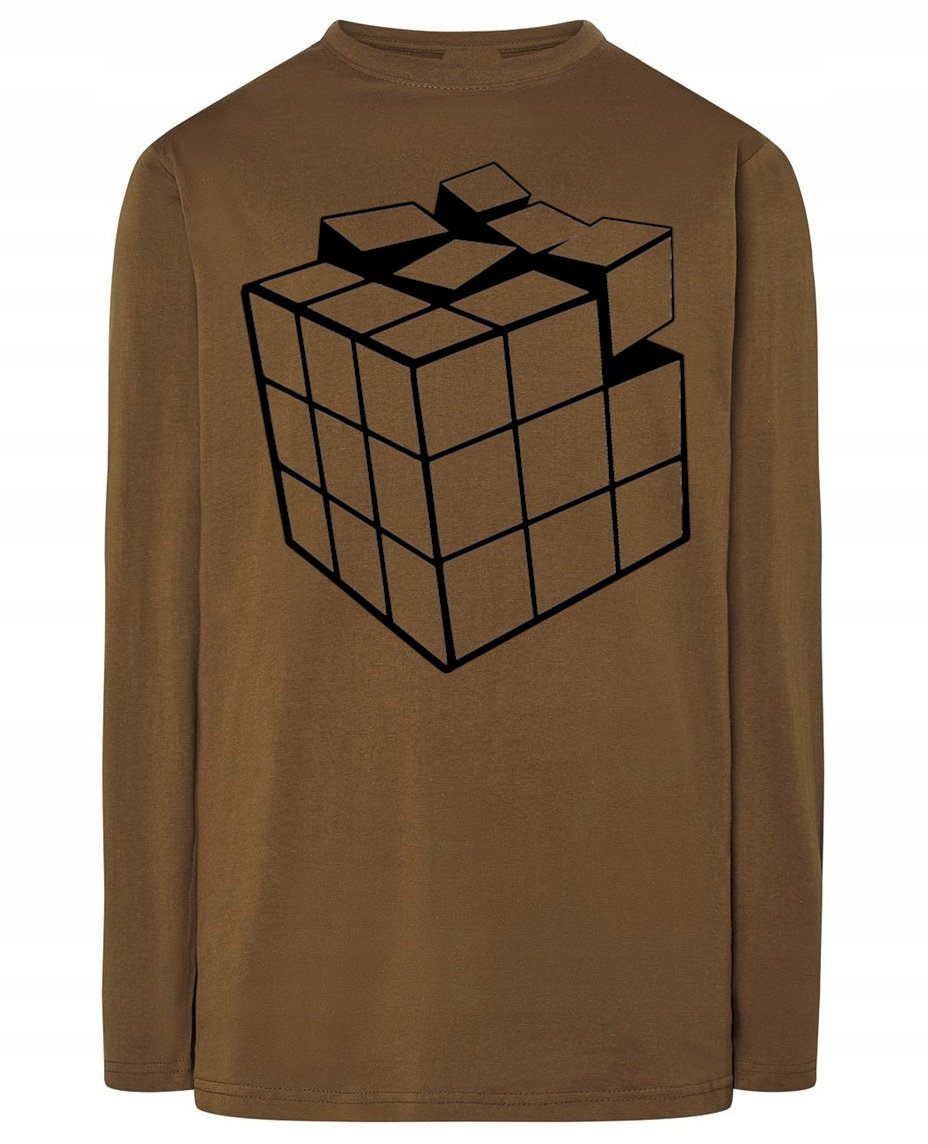Longsleeve fajny nadruk Kostka Rubika r.M