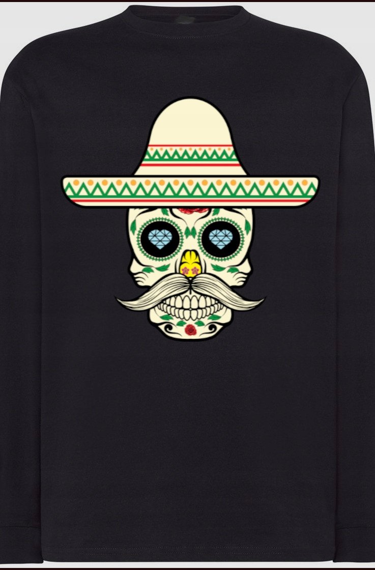 Meksykańska Czaszka bluza Longsleeve Rozm.3XL