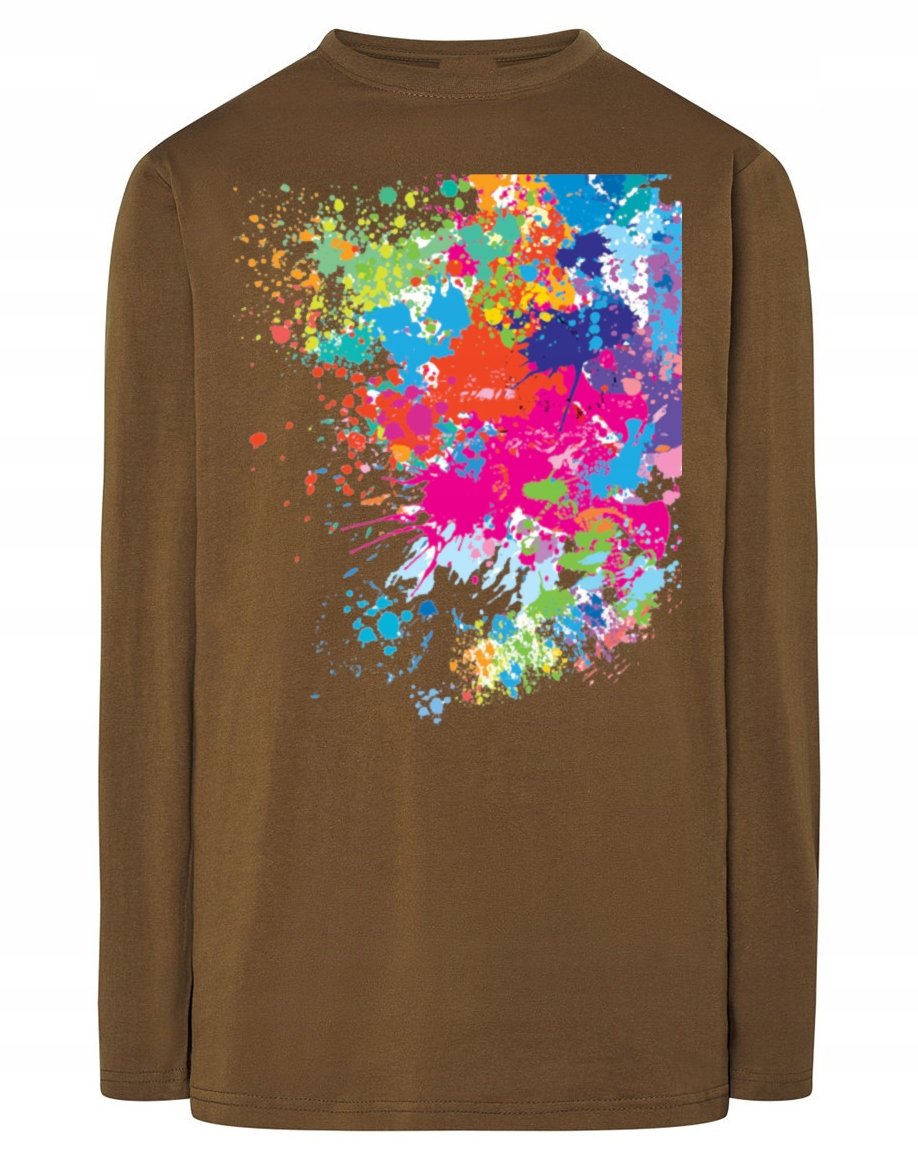 Longsleeve męski nadruk Kolory Abstrakcja r.4XL