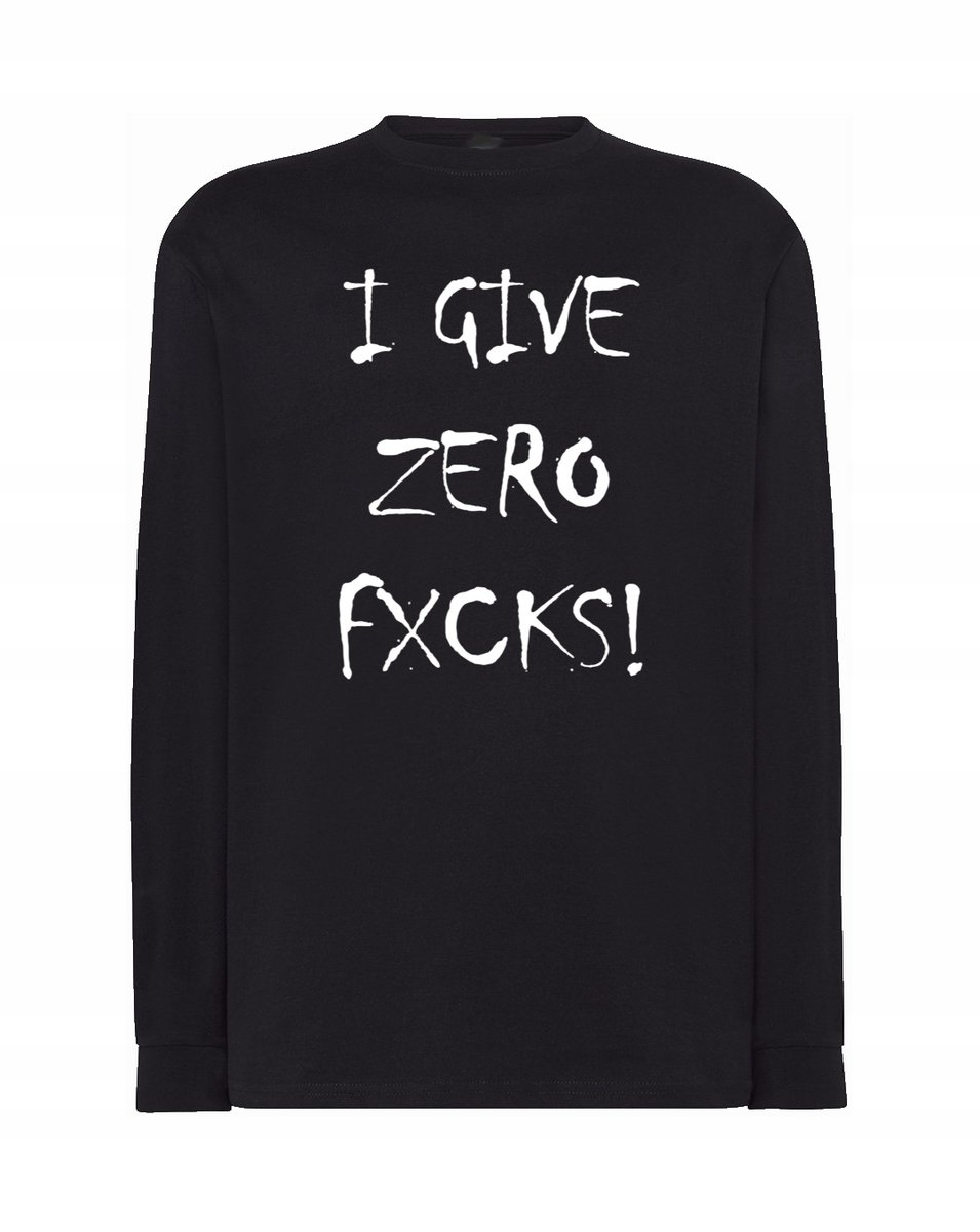 Longsleeve męski nadruk I GIVE ZERO FXCKS r.L