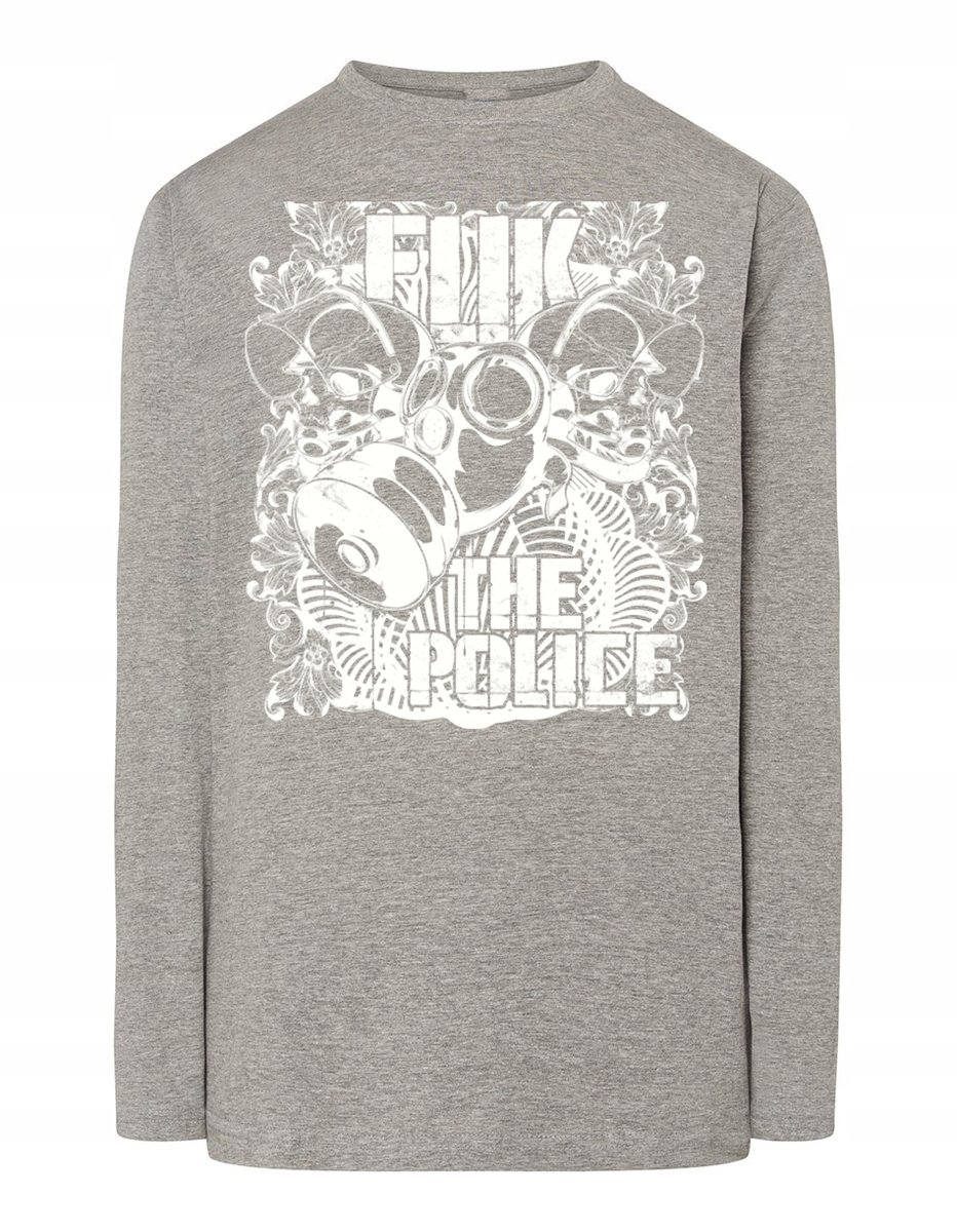 Longsleeve męski nadruk FUK THE POLICE r.L