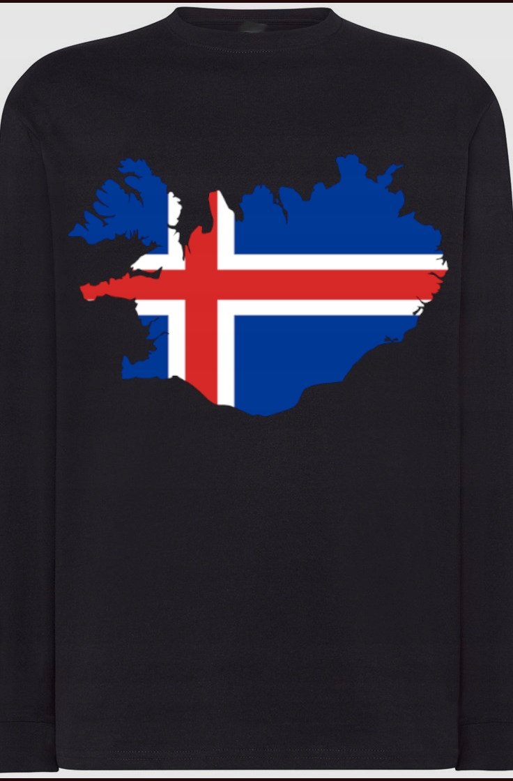 Islandia Męska Modna Bluza Longsleeve Rozm.3XL