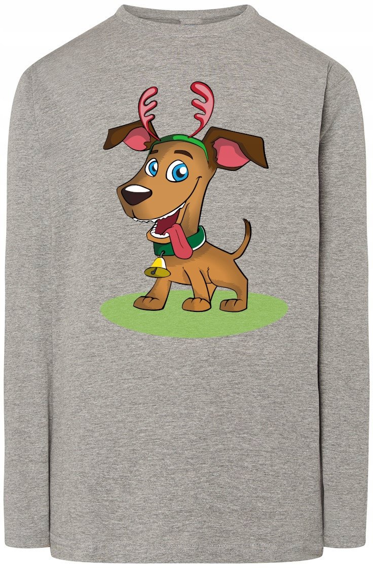 Pies Świąteczna Bluza Longsleeve Modna Rozm.4XL