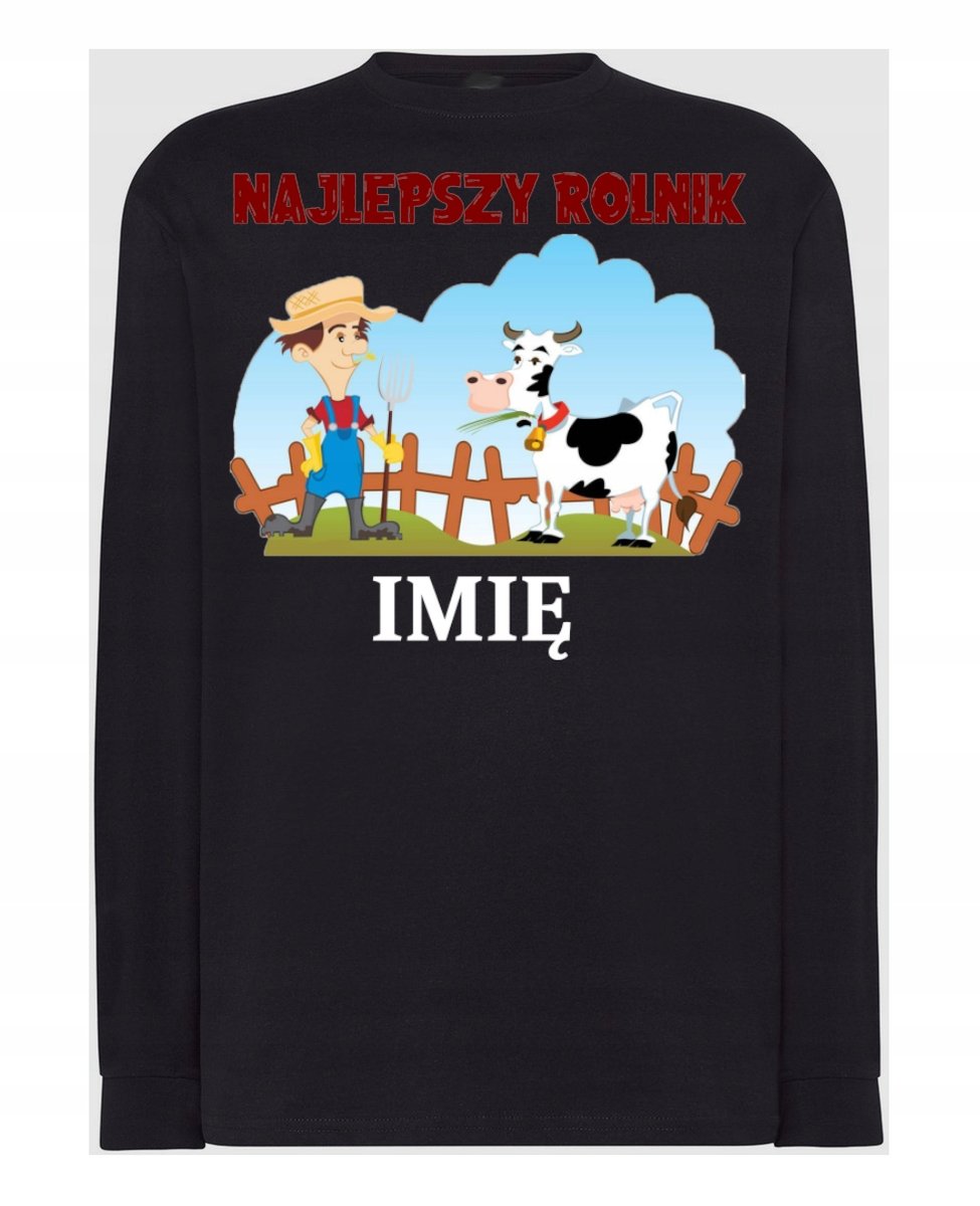 Longsleeve Najlepszy Rolnik Twoje Imię r.5XL