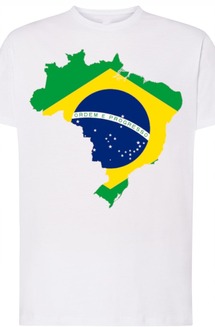Brazylia Męski Modny T-ShirtLogo Nadruk Rozm.M