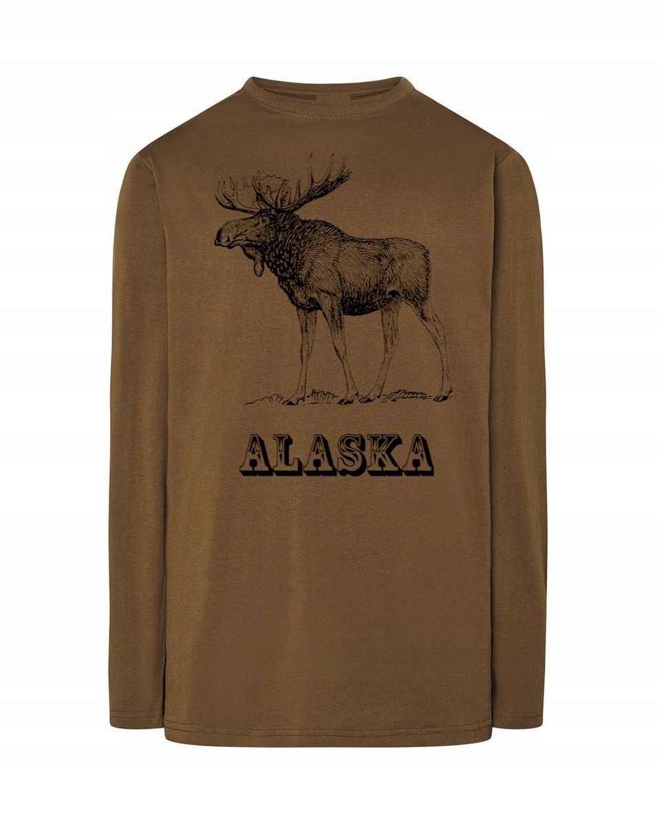 Longsleeve męski nadruk ŁOŚ ALASKA r.XXL