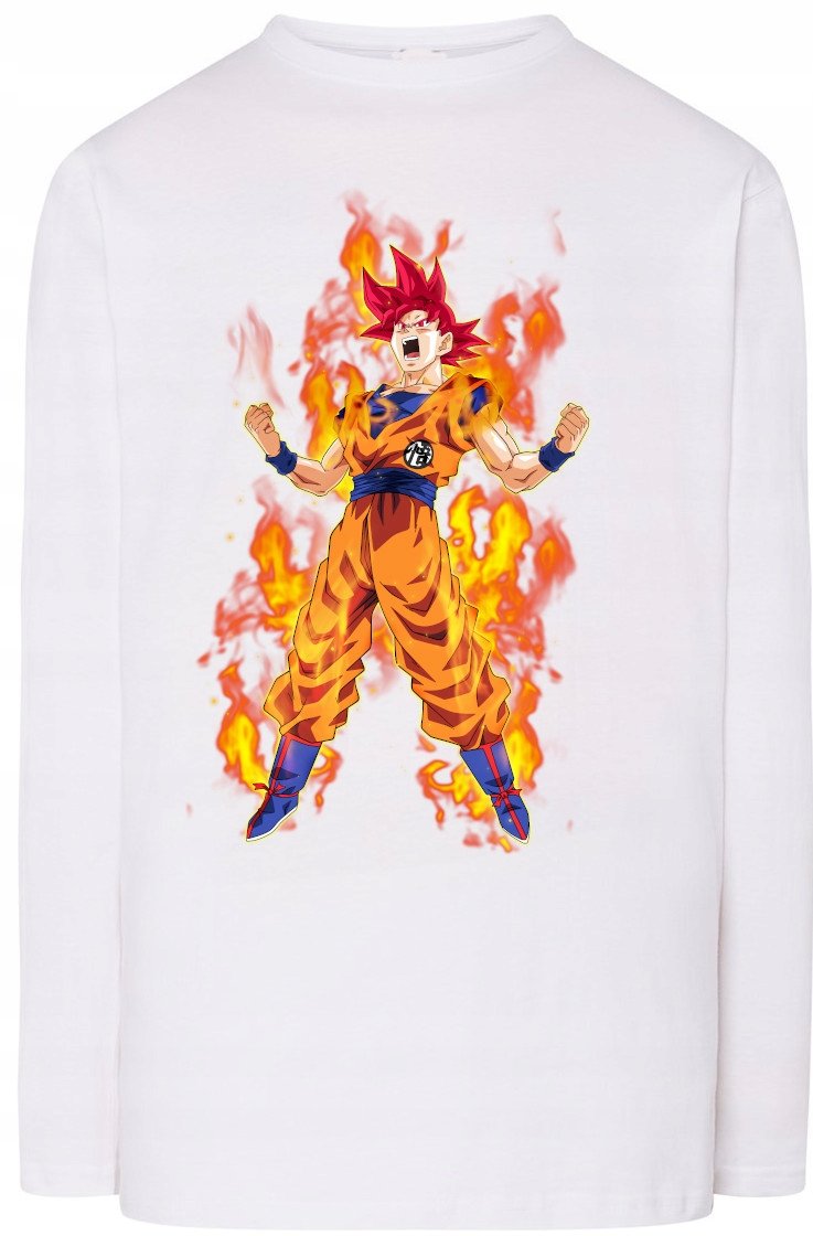 Son Goku Męska bluza Longsleeve Modna Rozm.S