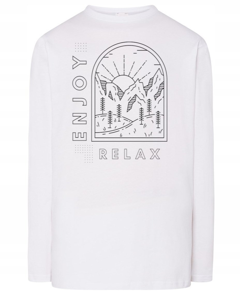 Longsleeve fajny nadruk ENJOY RELAX GÓRY r.M