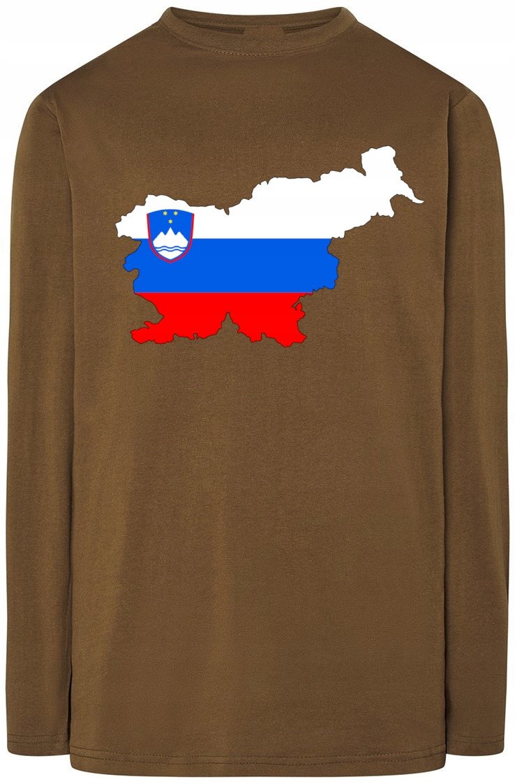 Słowenia Flaga Męska Bluza Longsleeve Nadruk R.XS