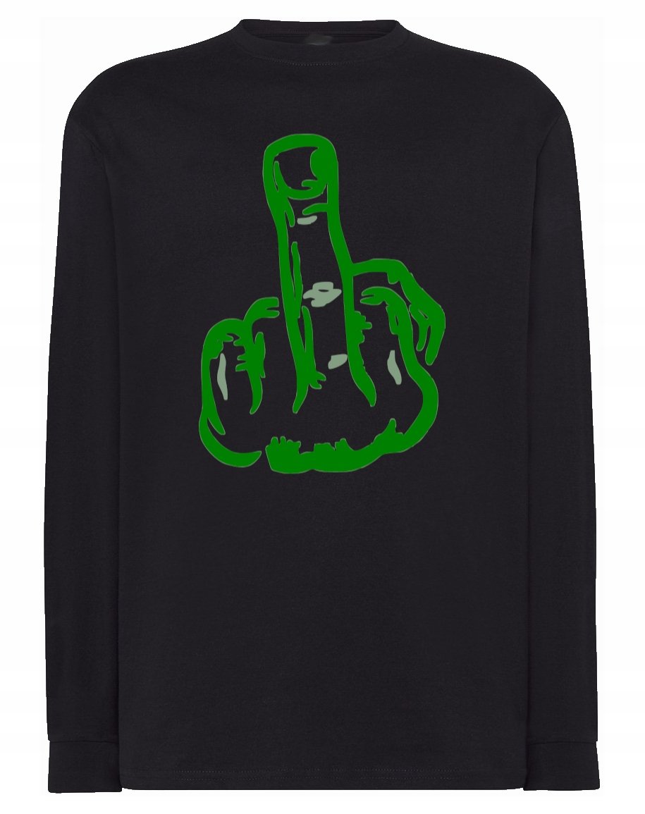 Longsleeve nadruk środkowy palec FUCK U r.5XL