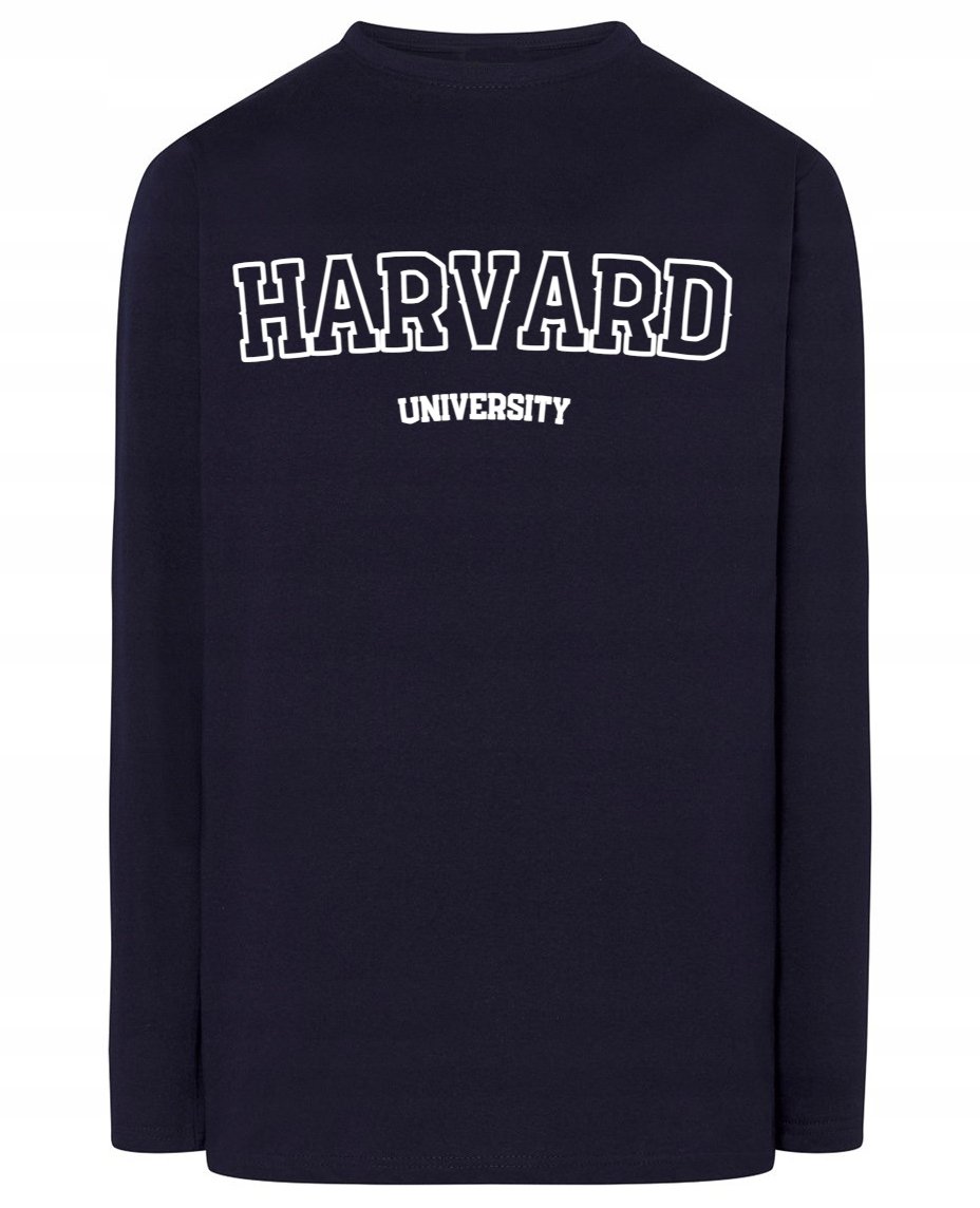 Longsleeve męski nadruk napis HARVARD r.S