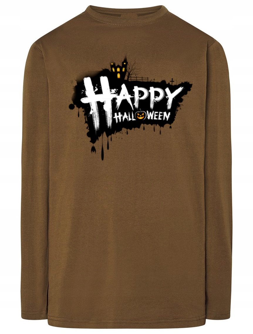 Longsleeve męski nadruk Happy Halloween Rozm.XS