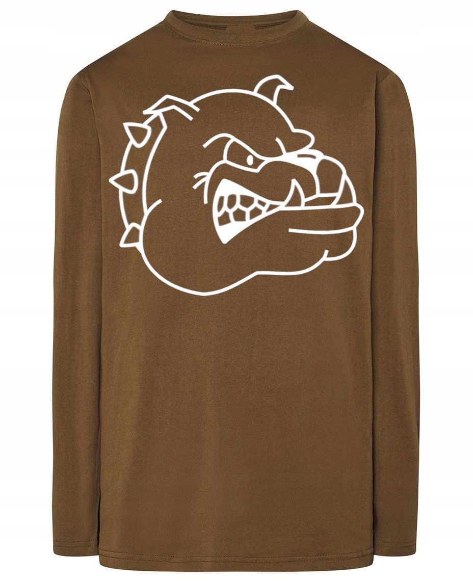Longsleeve męski nadruk groźny pies r.S