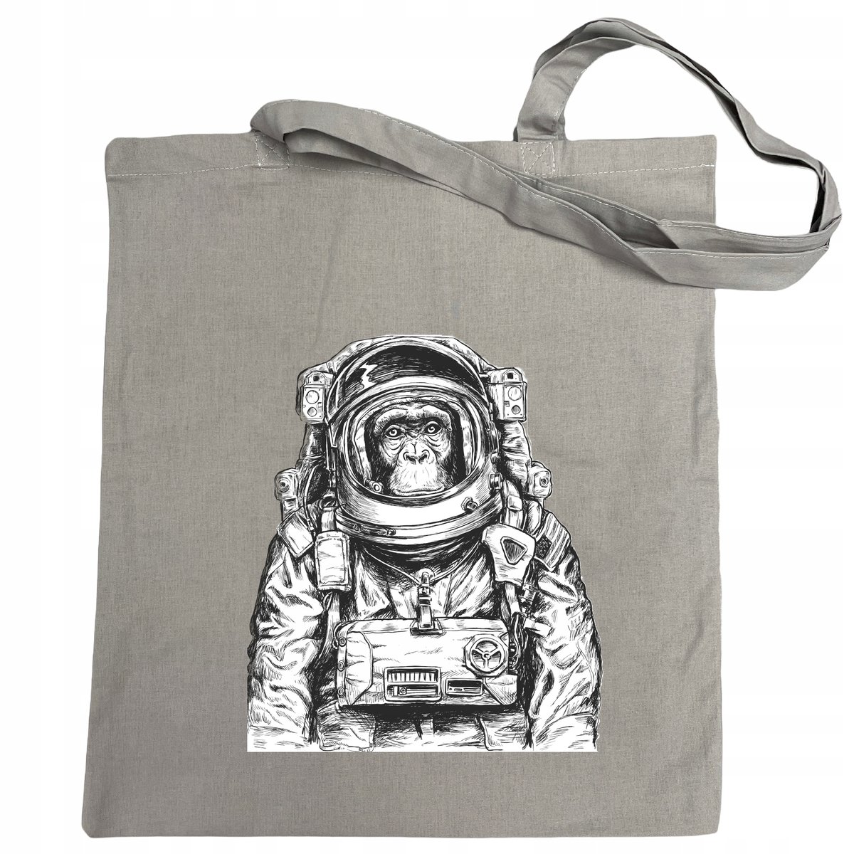 Torba na zakupy nadruk Małpa Astronauta