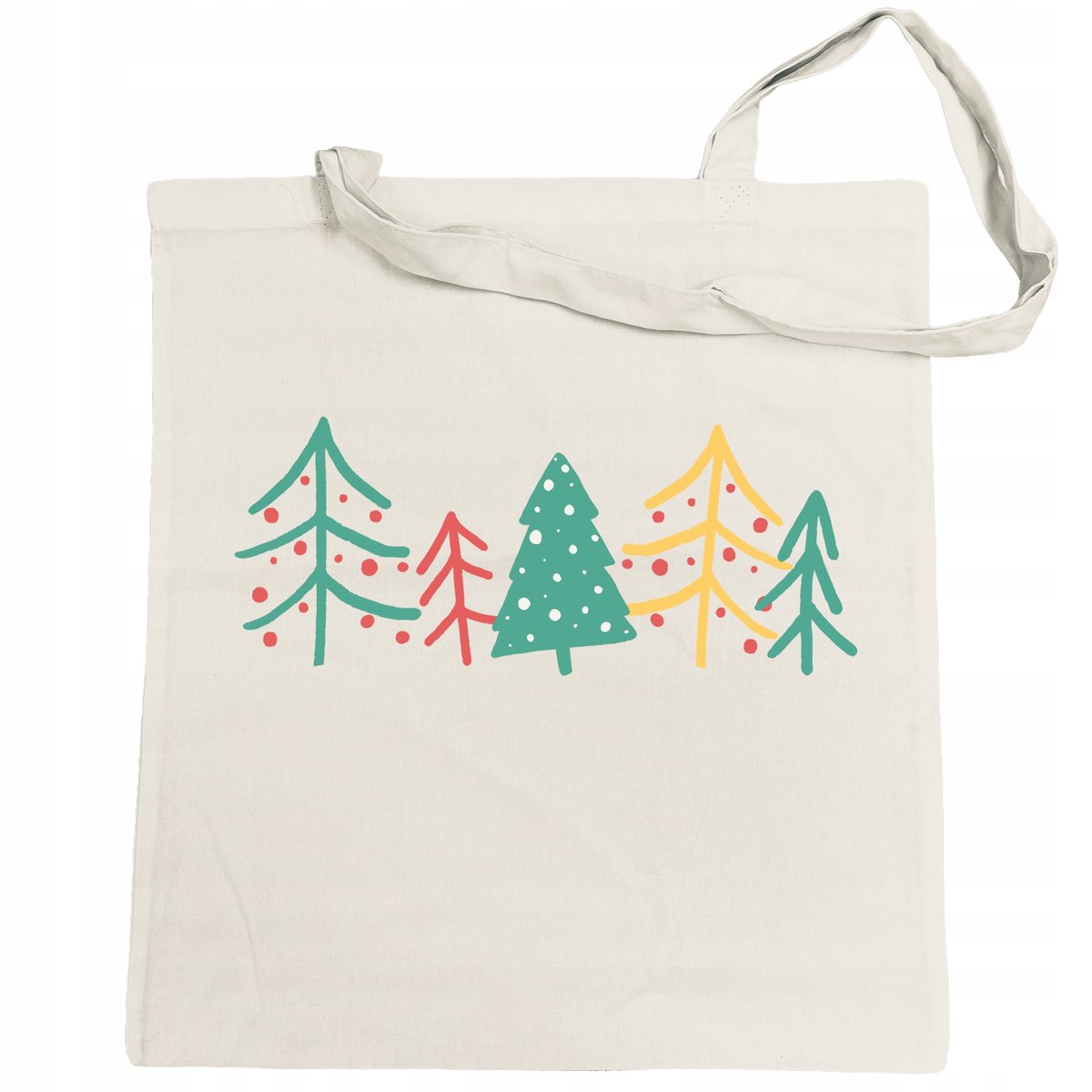 Torba na zakupy świąteczny nadruk Drzewka Choinka