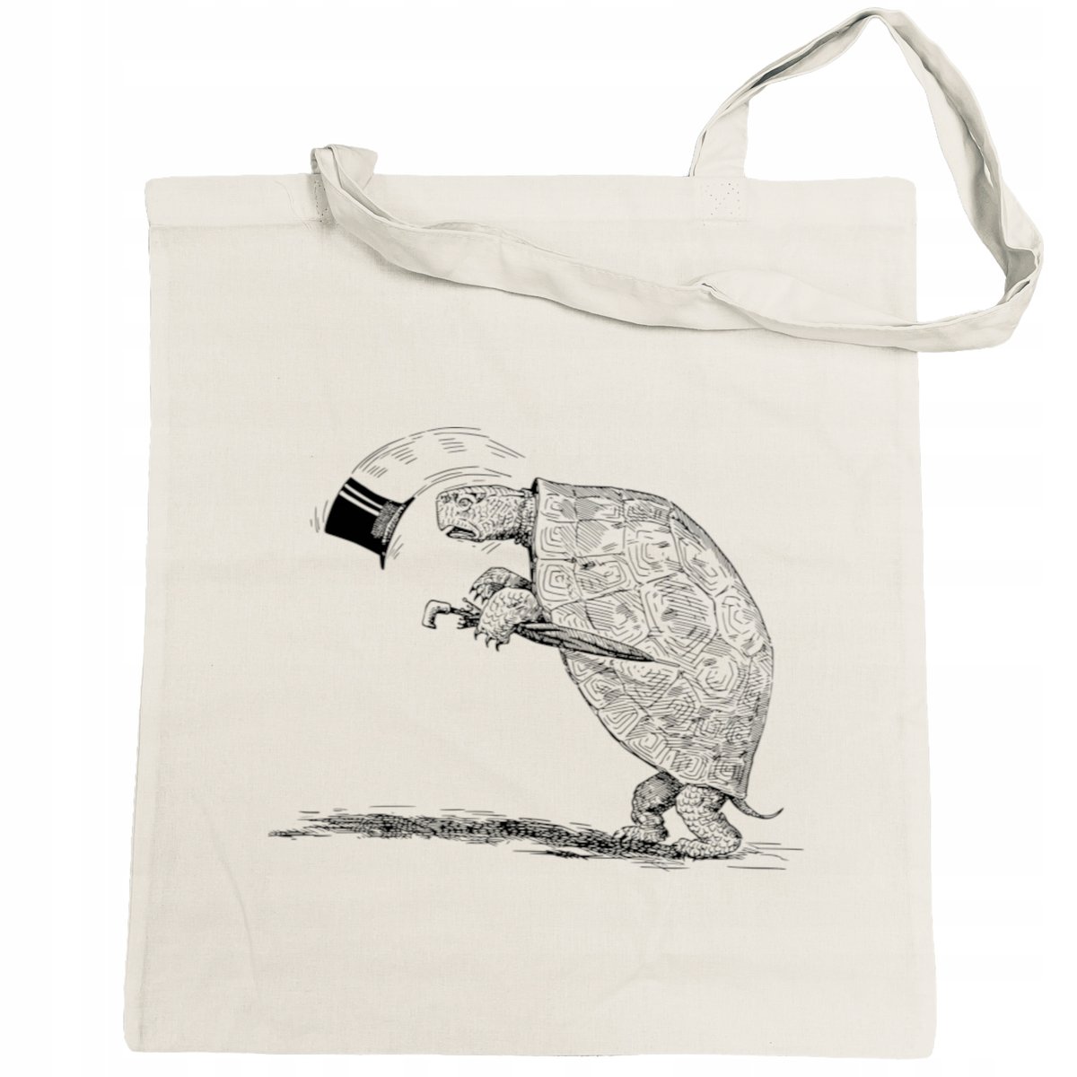 Torba na zakupy nadruk ŻÓŁW z KAPELUSZEM