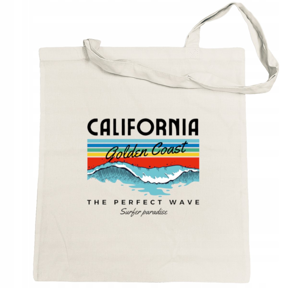 Torba na zakupy fajny kolorowy nadruk CALIFORNIA