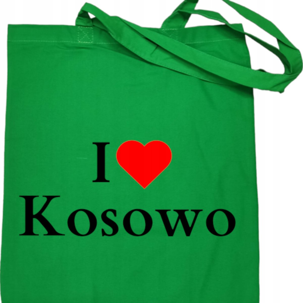 Torba na zakupy nadruk I Love Kosowo Bałkany